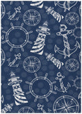 Dalyn Indoor Outdoor Harbor Ha9 Navy Washable 5' X 7'6" Rug Ha9Na5X8