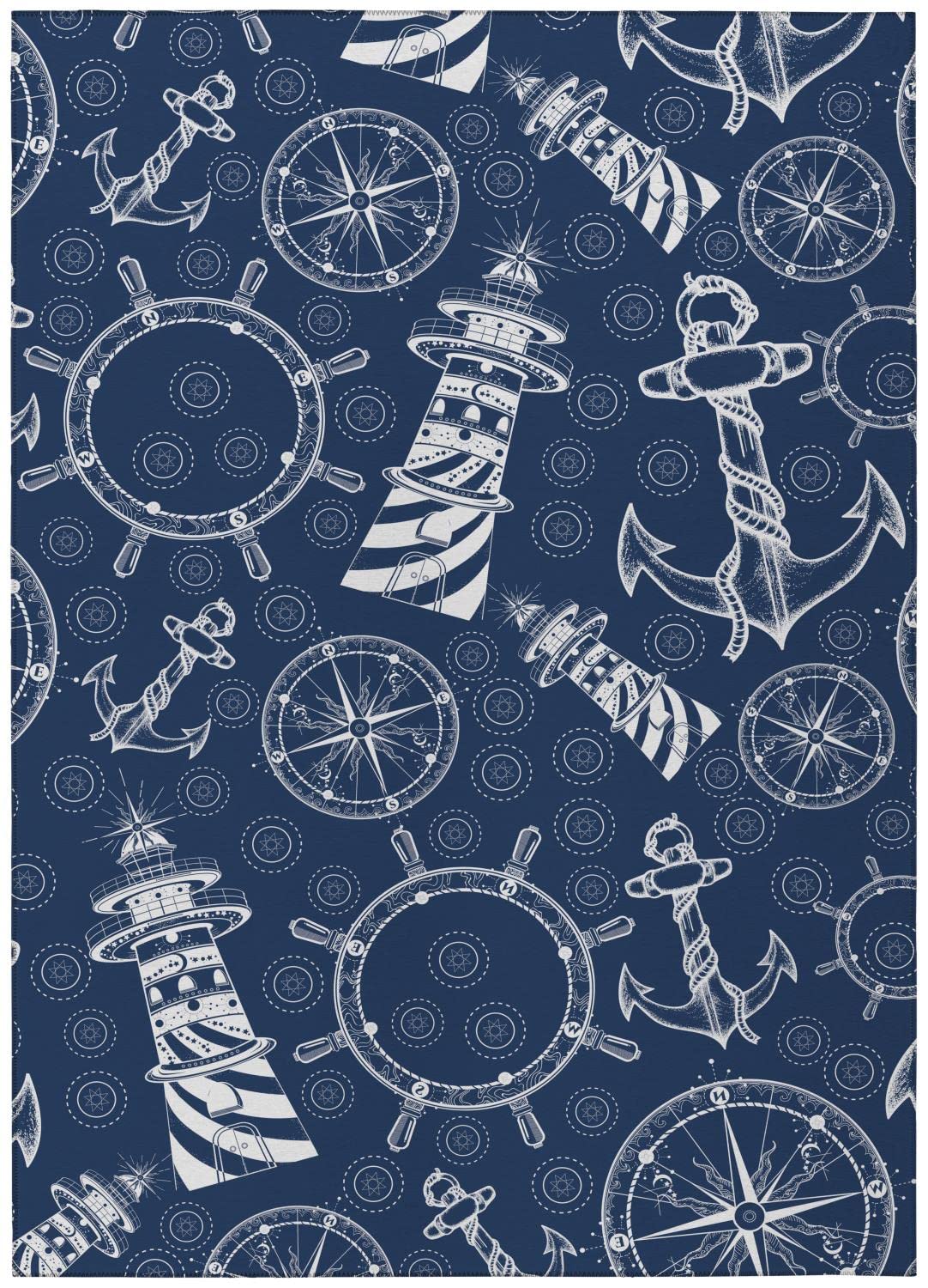 Dalyn Indoor Outdoor Harbor Ha9 Navy Washable 5' X 7'6" Rug Ha9Na5X8
