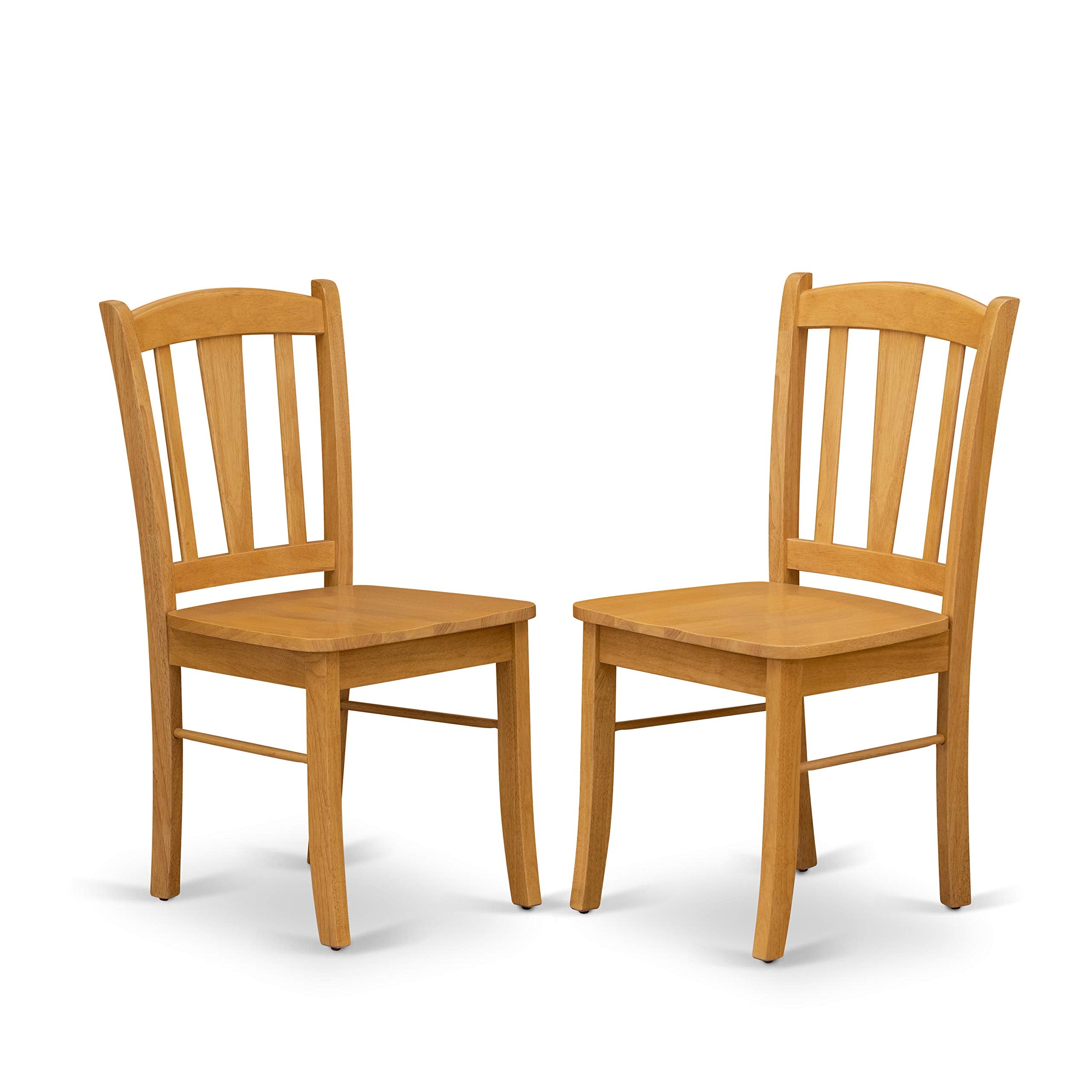 East West Furniture OXDL3-OAK-W 3 Piece Kitchen Table Set Includes a Square Dining Table and 2 Dining Room Chairs, 36x36 Inch, Oak