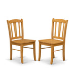 East West Furniture NFDL5-OAK-W 5 Piece Dining Table Set for 4 Includes a Rectangle Kitchen Table with Butterfly Leaf and 4 Kitchen Dining Chairs, 32x54 Inch, Oak