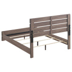Coaster Home Furnishings Brantford Farmhouse Wood Eastern King Size Panel Bed Frame 52-inch Headboard Barrel Oak 207041KE