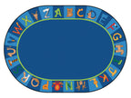 Carpets for Kids 5508 A to Z Animals 8ft 3in x 11ft 8in Oval Blue
