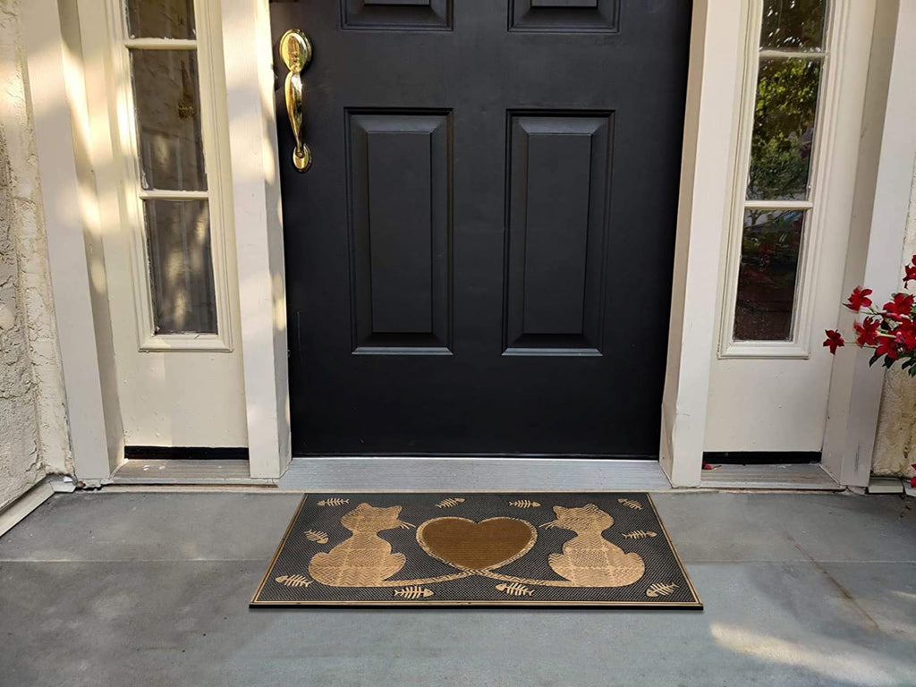 A1 Home Collections A1Home200090 Floor Rubber Pin Fun Designed Welcome Door Mats For Indoor Outdoor Entrance, 18' X 30', Twin