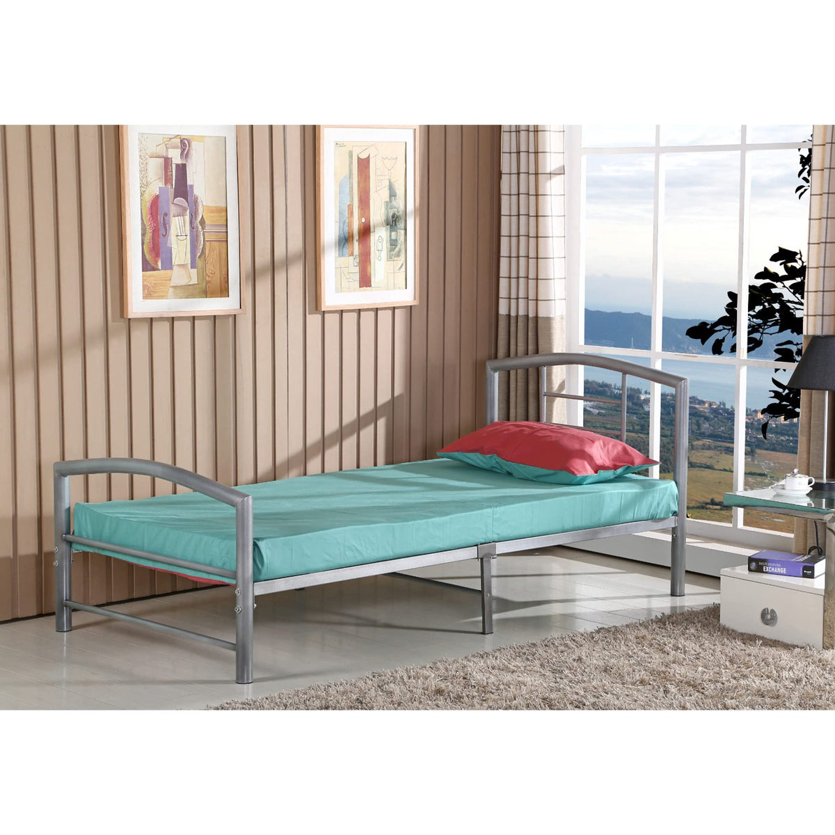 Better Home Products/Welded Steel Frame/Welded Deck/Easy Assembly/Heavy Duty/Built To Last/500 Pound + Capacty Bed/No Box Spring Just Mattress (Gray)