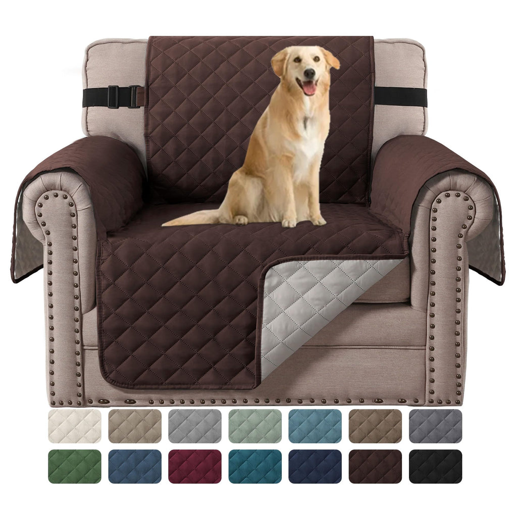 H.VERSAILTEX Chair Slipcover Reversible Chair Cover for Dogs Water Resistant Chair Cover for Living Room Washable Furniture Prot