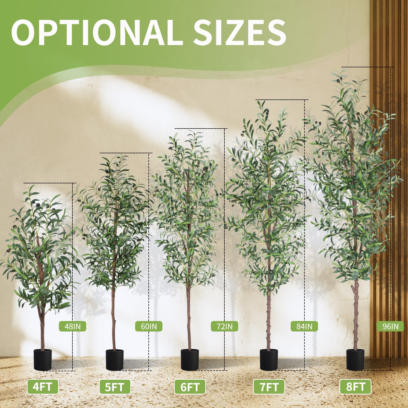 Cetrd Artificial Olive Tree, 6Ft Tall Faux Olive Trees 72In Outdoor Fake Potted Silk Plant With Trunk And Realistic 648 Leaves A