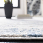 Safavieh Amelia Collection Accent Rug - 3' X 5', Ivory & Blue, Modern Abstract Design, Non-Shedding & Easy Care, Ideal For High