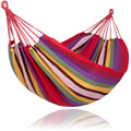SUNCREAT Hammocks for Outside, Portable Heavy Duty Tree Hammock, Red Stripes