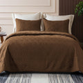 Whale Flotilla California King Bedding Set, Soft Brown Oversized King Quilts Bedspreads For All Seasons, Lightweight Geometric S