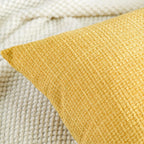 Otostar Linen Throw Pillow Covers Set Of 2 Decorative Square Pillowcases Cushion Covers 24X24 Inch For Home Decor Sofa Bedroom Car 60 X 60Cm Yellow