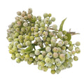 M2cbridge Pack of 6 Green Artificial Berry Stems Christmas Picks Wreath Ornament(Frost Green)