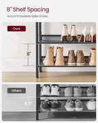 Vasagle Shoe Rack For Entryway, 4-Tier Shoe Rack Organizer With Storage Shelves And Spacious Top, Freestanding, Adjustable, Industrial, Rustic Brown And Ink Black Ulbs040B01