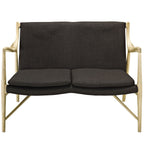 Modway Makeshift Upholstered Loveseat in Natural Brown