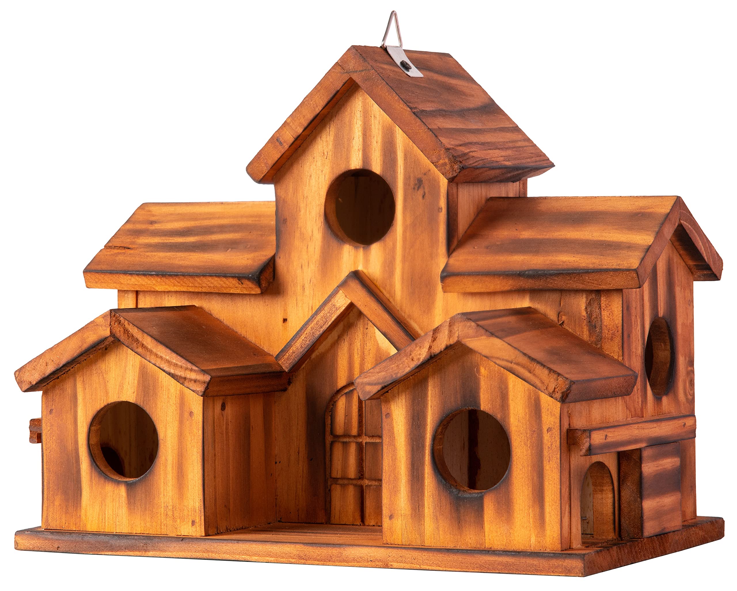 Coleba Bird Houses For Outside,Outdoor 5 Hole Bird House Room For 5 Bird Families Bluebird Finch Cardinals Hanging Birdhouse For