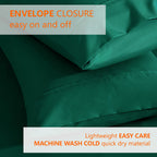 American Home Collection Pillow Case Set Of 2 Double Brushed Microfiber Soft & Easy Care Pillowcases (Forest Green, Standard/Que