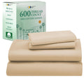 California Design Den 100% Cotton Full Sheet Set, 600 Thread Count Sateen, Soft, Cooling Bed Sheet With Deep Pockets, Hotel-Qual