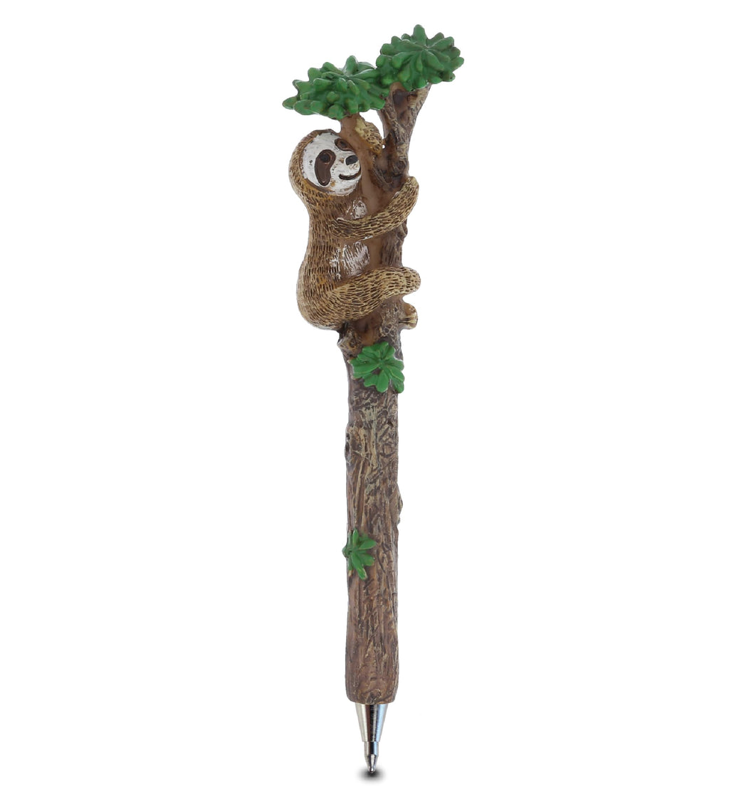 Planet Pens Sloth Writing Pen - Unique Brown Resin Office Accessory, 1 Count (Model 3728)