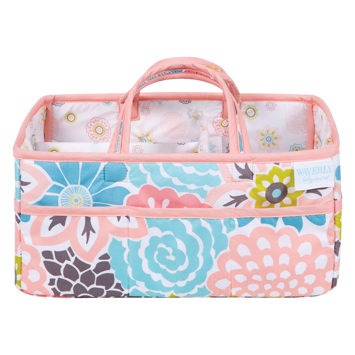 Waverly Blooms by Trend Lab Diaper Caddy, Storage, Bin, Pink, 12x6x8 Inch (Pack of 1)
