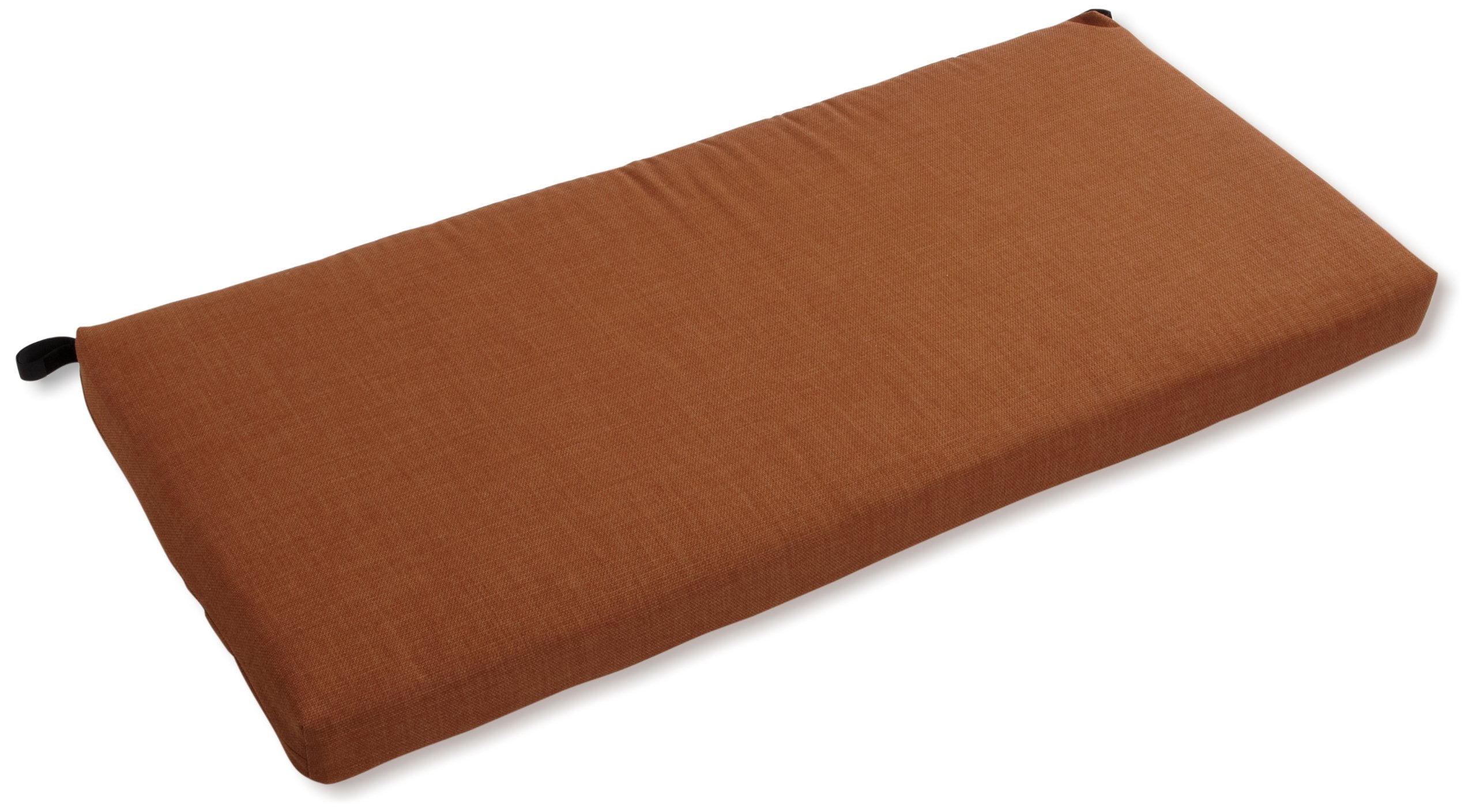 Blazing Needles Outdoor Spun Poly 19-Inch by 42-Inch by 3-1/2-Inch Bench Cushion, Mocha
