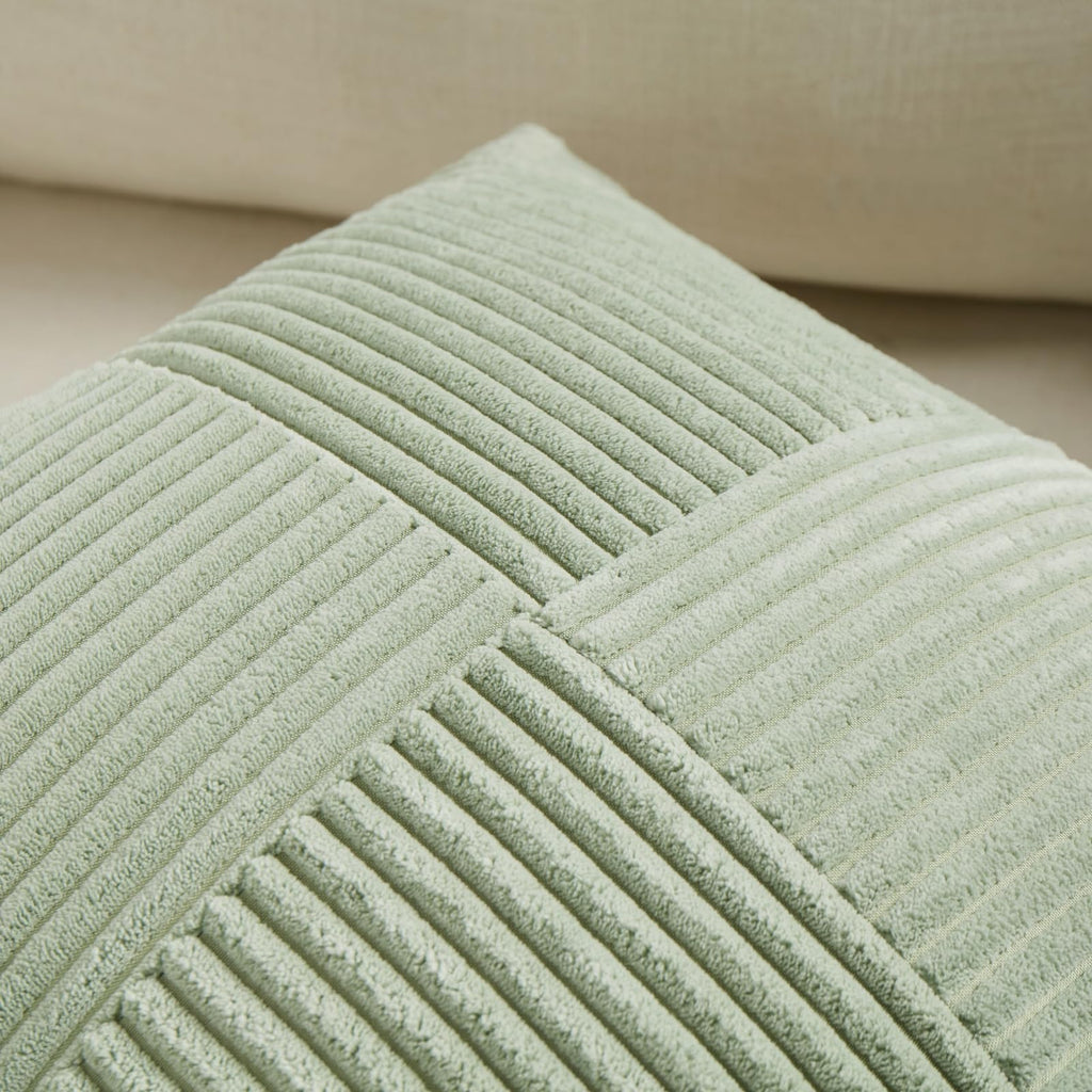 Fancy Homi Sage Green Lumbar Decorative Throw Pillow Covers 12X20 Inch For Living Room Couch Bed, Rustic Farmhouse Boho Home Dec