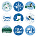 Teacher Reward Stickers For Kids, Motivational Stickers For Student Incentives (Winter Theme) - 1,080 Stickers