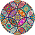 Bosobo Mouse Pad, Round Mandala Mouse Mat, Cute Mouse Pad With Design, Non-Slip Rubber Base Mousepad With Stitched Edge, Waterpr