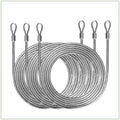 Colourtree 36 Feet (12Ft X 3) Wire Cable Ropes Hardware Kits For Triangle Sun Shade Sail Canopy, Pvc Coated Stainless Steel Meta