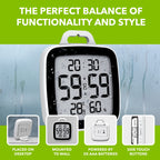 Baldr Digital Shower Clock With Timer - Waterproof Shower Timer For Kids & Adults - Perfect Bathroom Clock That Displays Time &