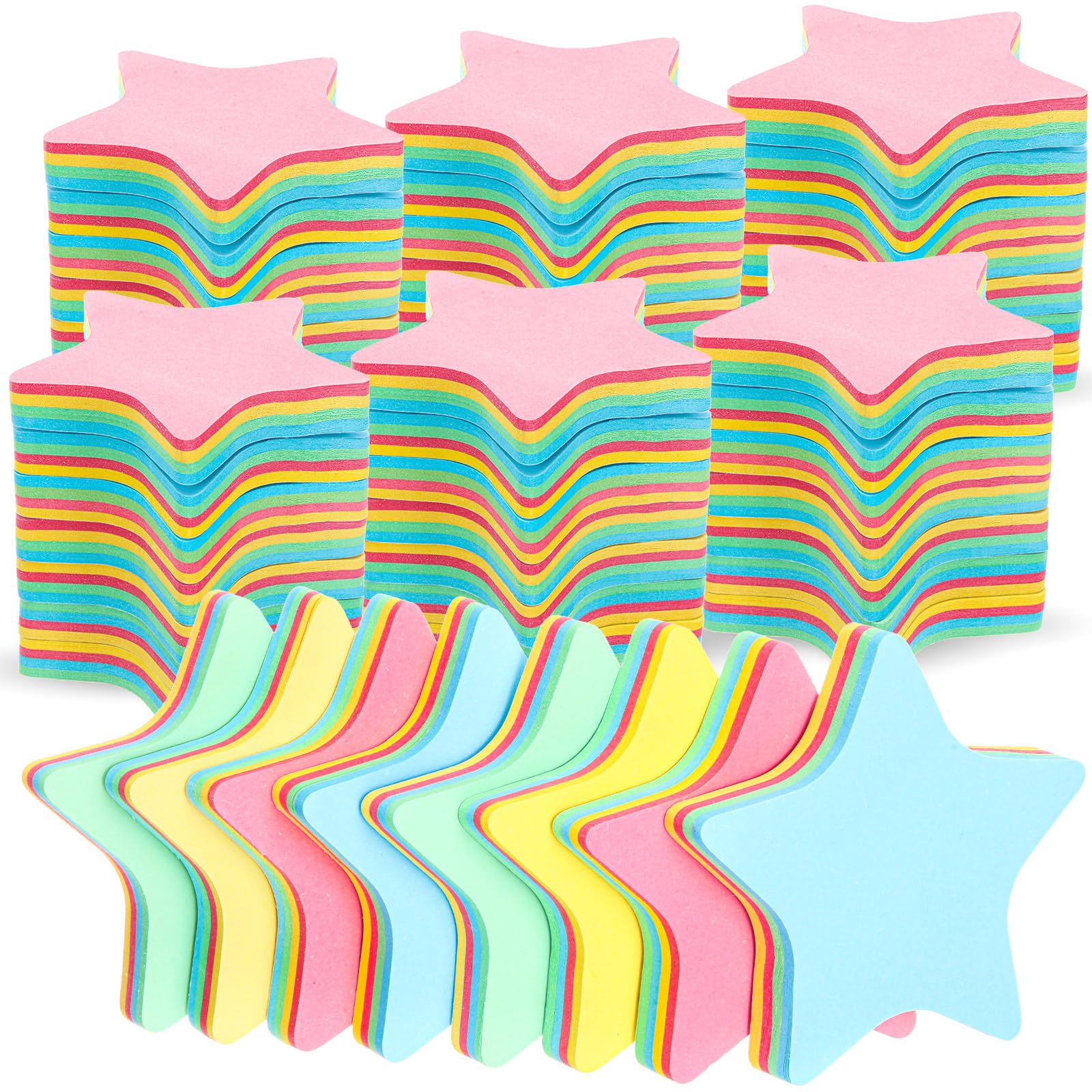 Gersoniel 60 Pack Star Shape Sticky Notes 3 X 3 Inch Adhesive Self Stick Pads Easy To Post For Home Office Business Notebook 4 C