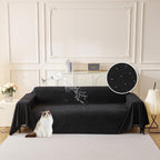 Mysky Home Black Couch Covers For Sectional Sofa, Couch Covers Couch Covers For Dogs Washable Couch Cover Blanket, Non Slip Sofa Slipcovers, Super Soft Sofa Towel For Kids, Pets, 91' X 118'