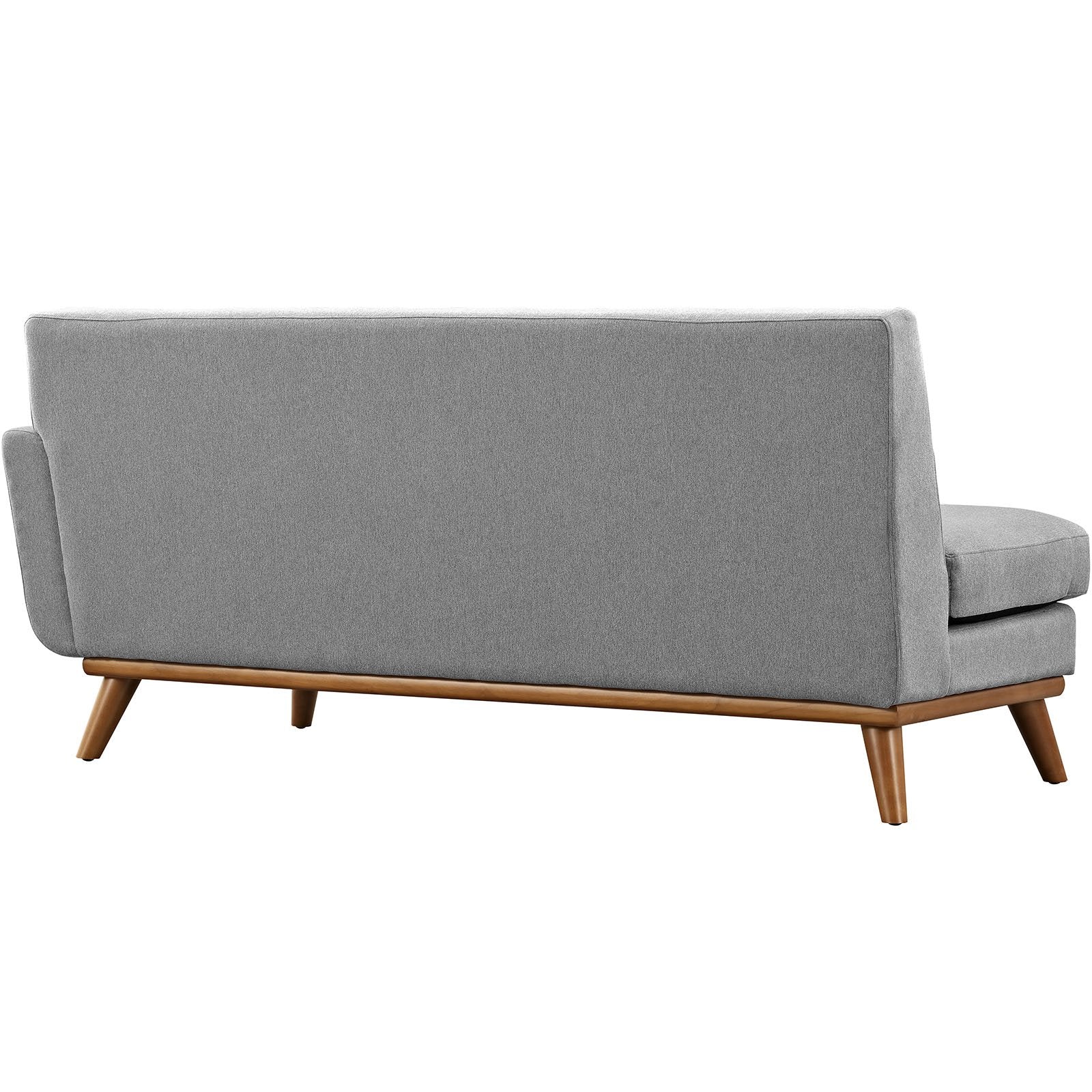 Modway Engage Mid-Century Modern Upholstered Fabric Right-Arm Loveseat In Expectation Gray