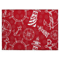 Harbor Ha9 Red Coastal Rug Rectangle 5' X 7 ' 6"