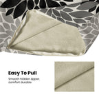 Cxmeifly Black Grey Gray Pillow Covers 20X20 Inch Set Of 2 Dahlia Floral Decor Throw Pillows Summer Modern Geometry Flower Outdo
