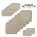 Fincati 14 Piece Outdoor Patio Furniture Chair Cushion Covers Replacement,Beige Outdoor Sofa Seat Cushions Covers With Zipper,Pa