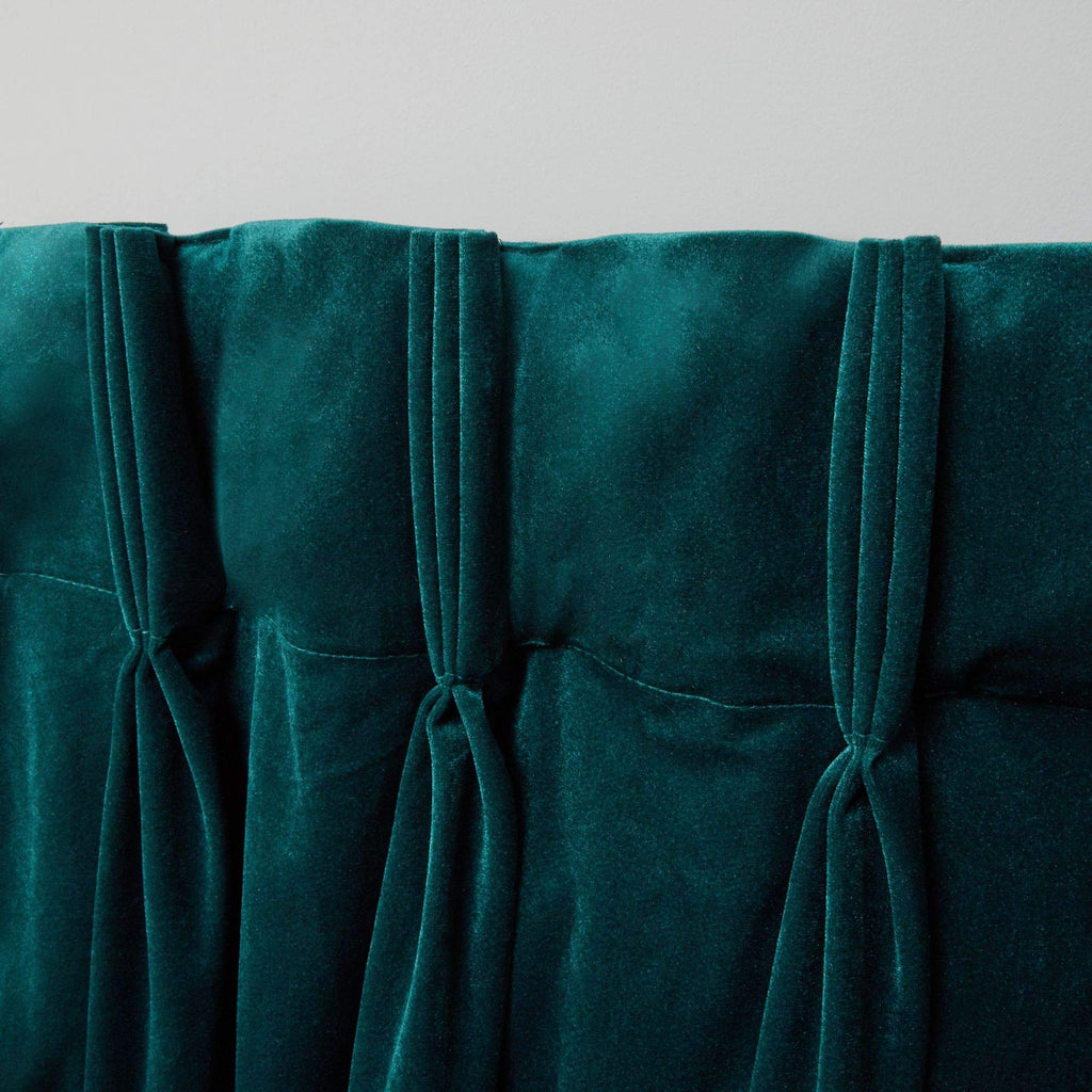 Exclusive Home Curtains Velvet Hidden Tab Top Curtain Panel, 52X96, Teal, 2 Panels