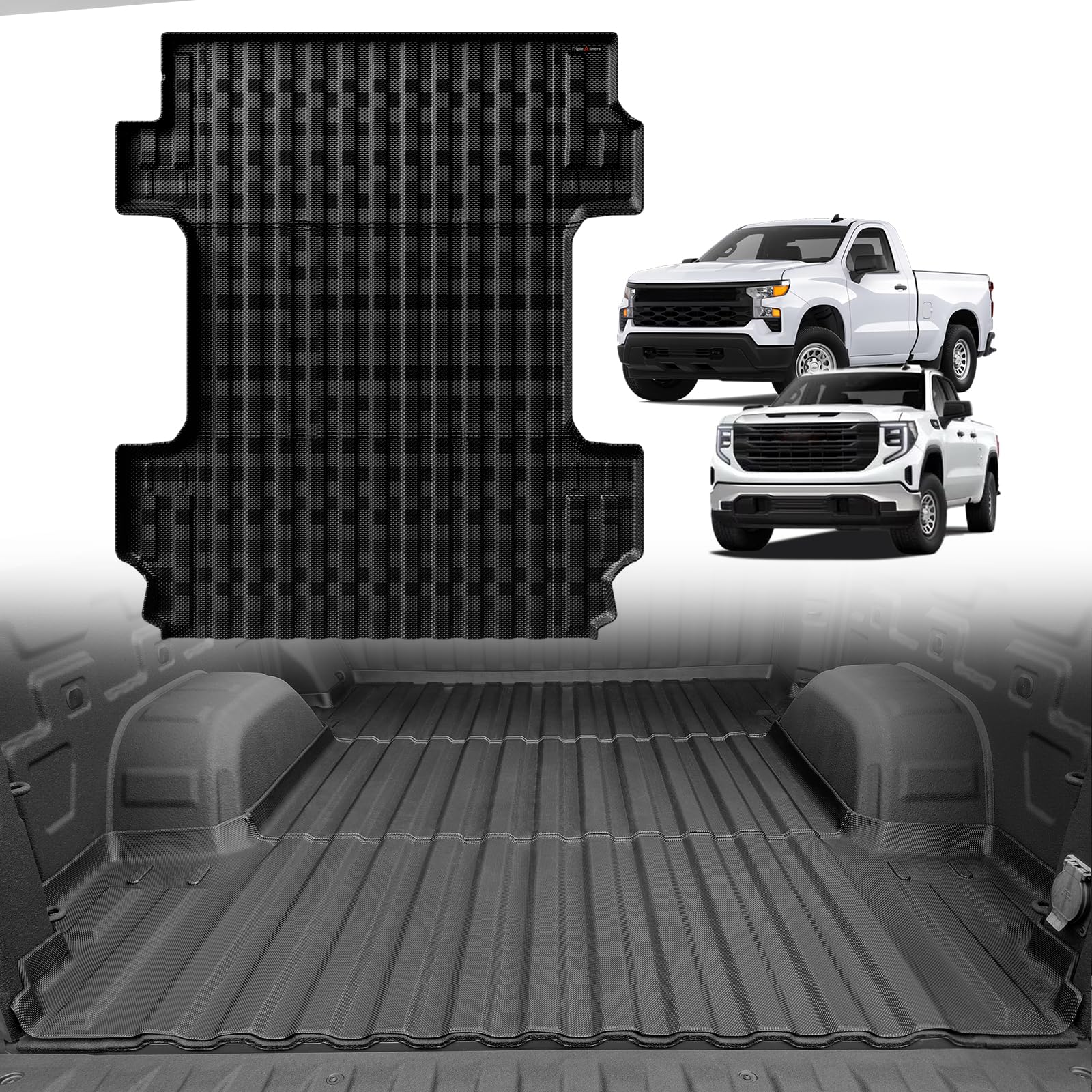 Triplealiners Truck Bed Mat Compatible With 2019-2025 Chevy Silverado 1500/Gmc Sierra 1500 Accessories 6.6Ft Vehicle Perfectly F