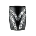 Zahari Home Sinatra Bath Tumbler Toothbrush and Toothpaste Holder Makeup Brushes Organizer, Black