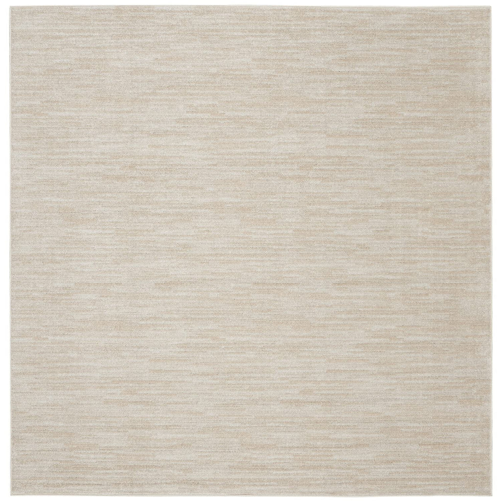 Nourison Essentials Indoor/Outdoor Ivory Beige 7' X Square Area Rug, Easy Cleaning, Non Shedding, Bed Room, Living Room, Dining