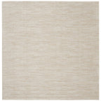Nourison Essentials Indoor/Outdoor Ivory Beige 7' X Square Area Rug, Easy Cleaning, Non Shedding, Bed Room, Living Room, Dining