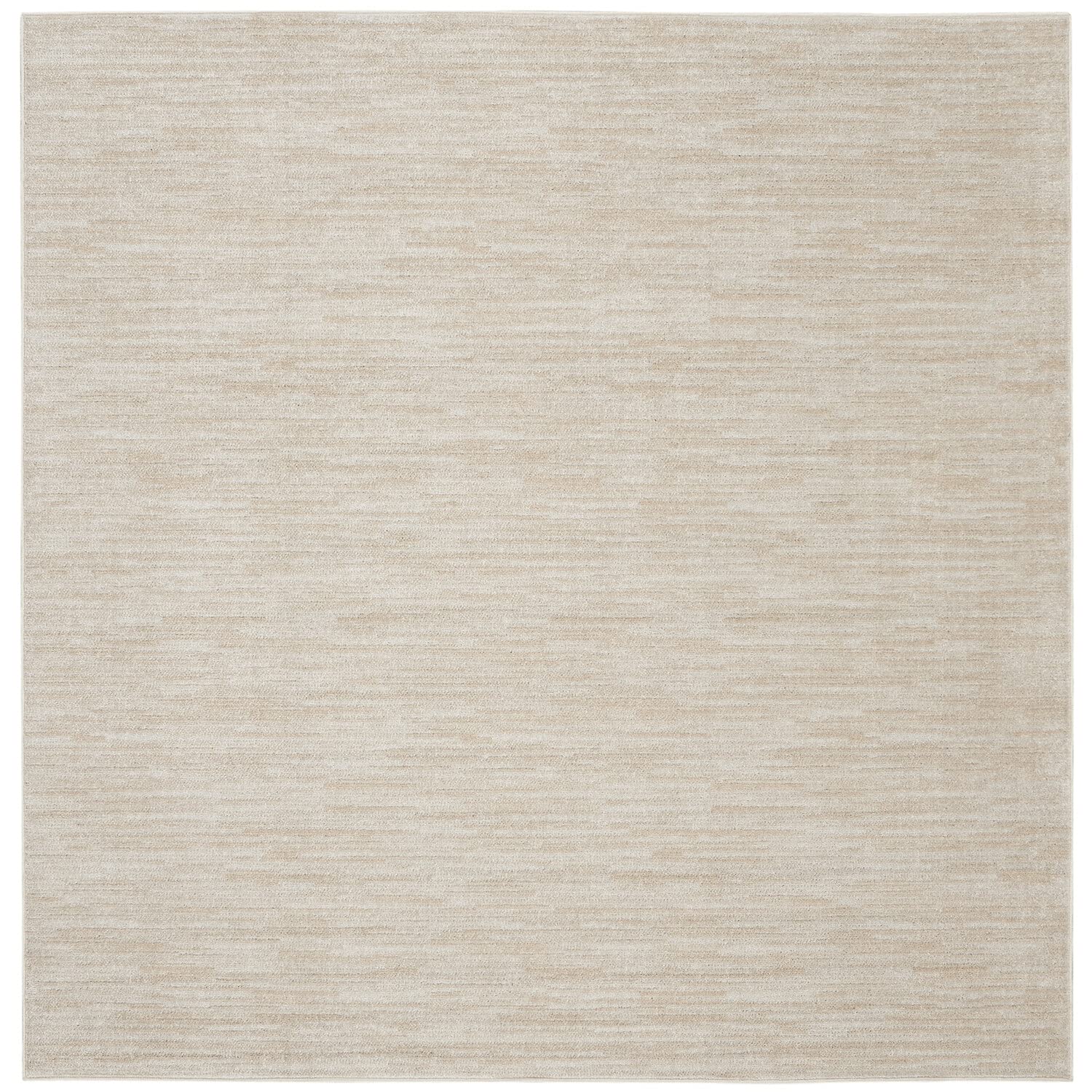 Nourison Essentials Indoor/Outdoor Ivory Beige 7' X Square Area Rug, Easy Cleaning, Non Shedding, Bed Room, Living Room, Dining