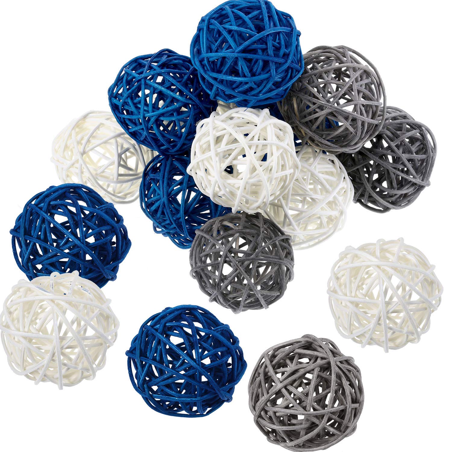 Yaomiao 15 Pieces Vase Filler Rattan Balls Decorative for Craft, Party, Wedding Table Decoration, Aromatherapy Accessories, 1.8 