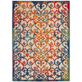 Nourison Aloha Indoor/Outdoor Multicolor 7'10' X 10'6' Area Rug, Transitional, French Country, Easy Cleaning, Non Shedding, Be