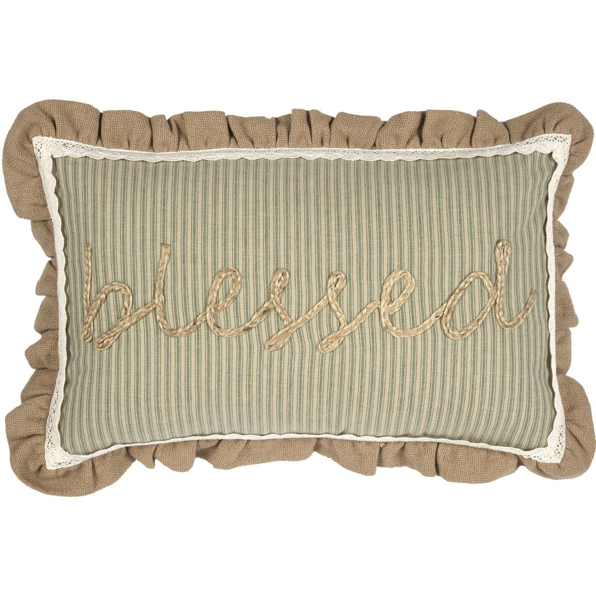 Vhc Brands Prairie Winds Bedding Accessory, 14X22, Blessed