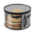 Bremorou Oversized Clear Hat Storage Box for Travel and Wardrobe Holds up to 7 Caps Cowboy Hat Organizer Bag Wide Brims Hat Case