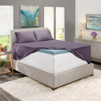 Nestl Extra Deep Pocket Sheets - Fits Mattress 18-24 Inches Deep, Extra Deep Pocket King Size Sheets Sets, 4 Piece King Size Sheets, King Sheets Deep Pocket, Grayish Purple Sheets