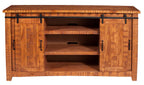 Martin Svensson Home Omaha Solid Wood Tv Stand, 65", Honey Tobacco