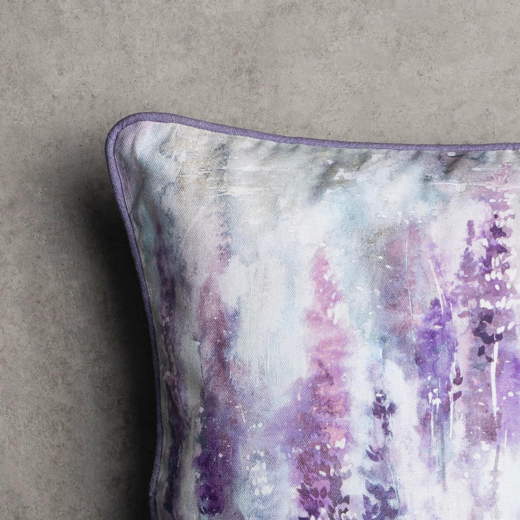 Maison D' Hermine Decorative Pillow Cover 100% Cotton, Toile Washable Cushion Cover With Invisible Zipper For Living Room, Sofa, Rose Lavender Sage - Lavender Morning - Spring/Summer (18'X18')