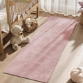 jinchan Solid Plush Runner Rug 2x5 Performance Shaggy Rug Washable Rug Hallway Rug Soft Rug Modern Faux Faux Wool Rug Cozy Non S