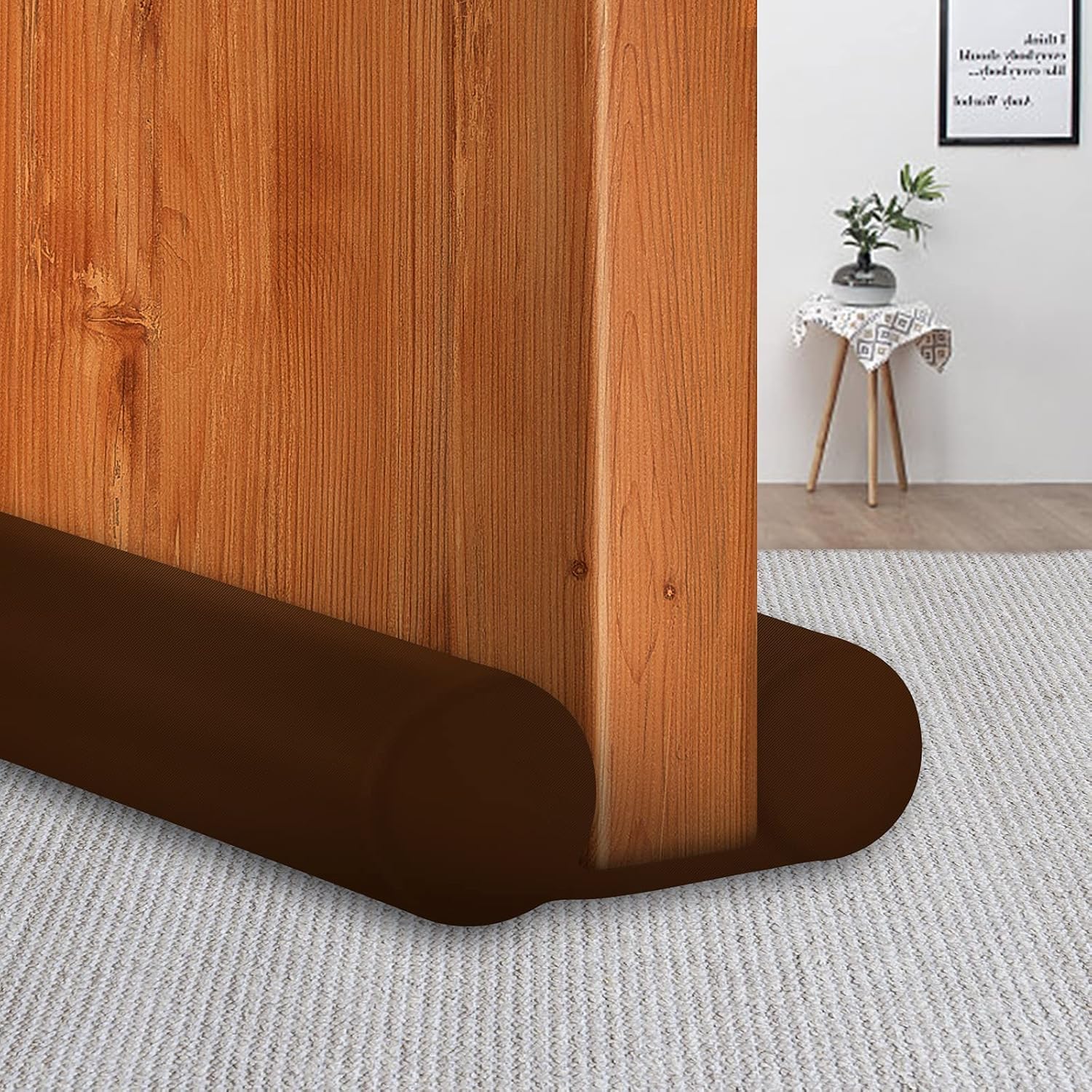 Maxtid 32' Door Draft Stopper Brown Door Air Draft Stopper Breeze Wind Blocker Bedroom Must Haves 2024 Door Stoppers For Bottom Of Door Small Apartment Doors Essentials
