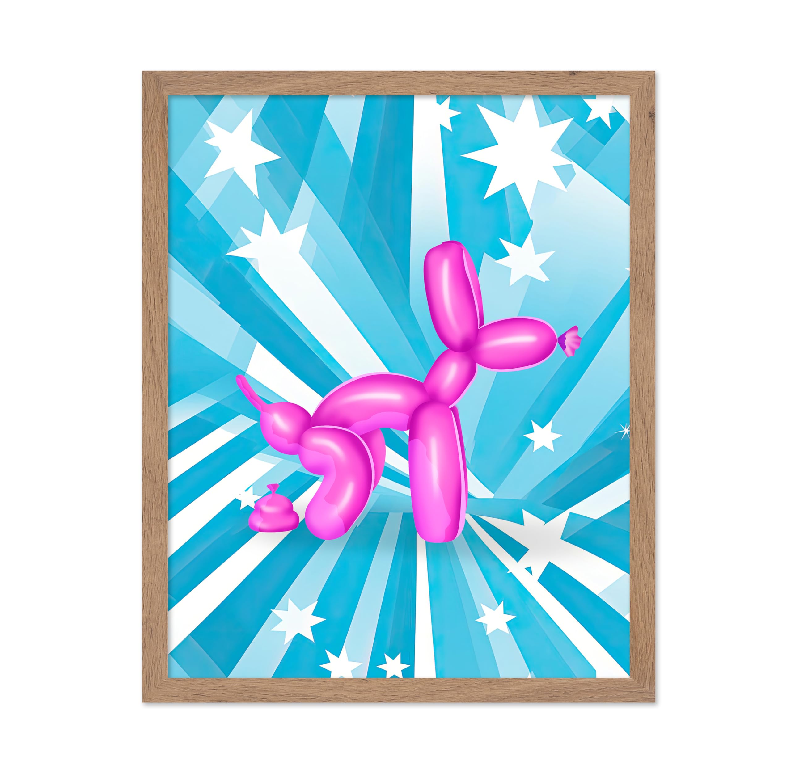 Poster Master Balloon Dog Poster - Pooping Balloon Dog Print - Pop Art - Trendy Art - Modern Art - Funny Bathroom Decor - Guest 